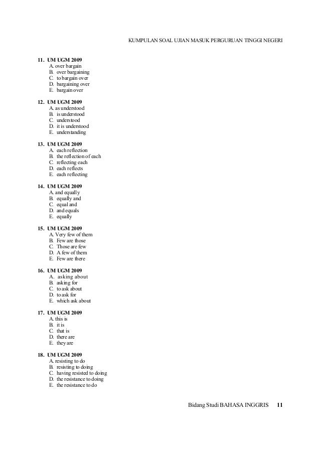 03 soal bahasa inggris 2001 2009