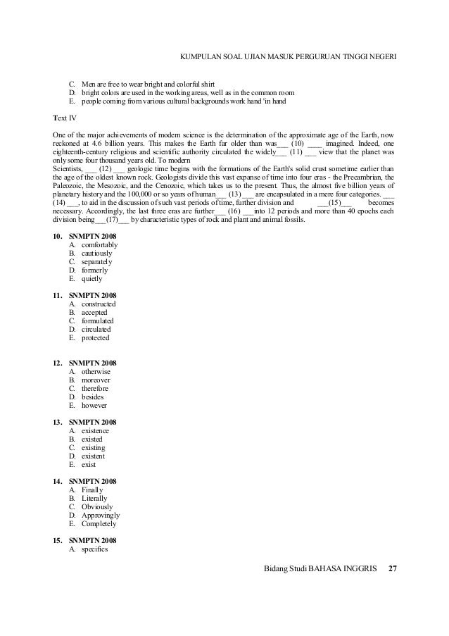 03 soal bahasa inggris 2001 2009