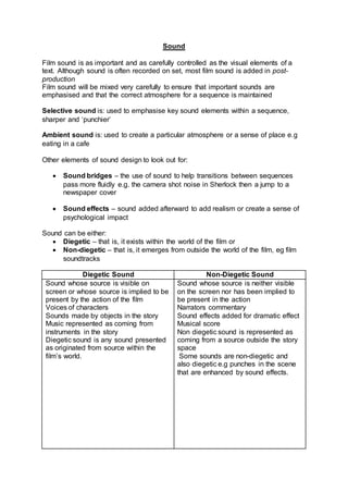 03 sound notes sheet | PDF