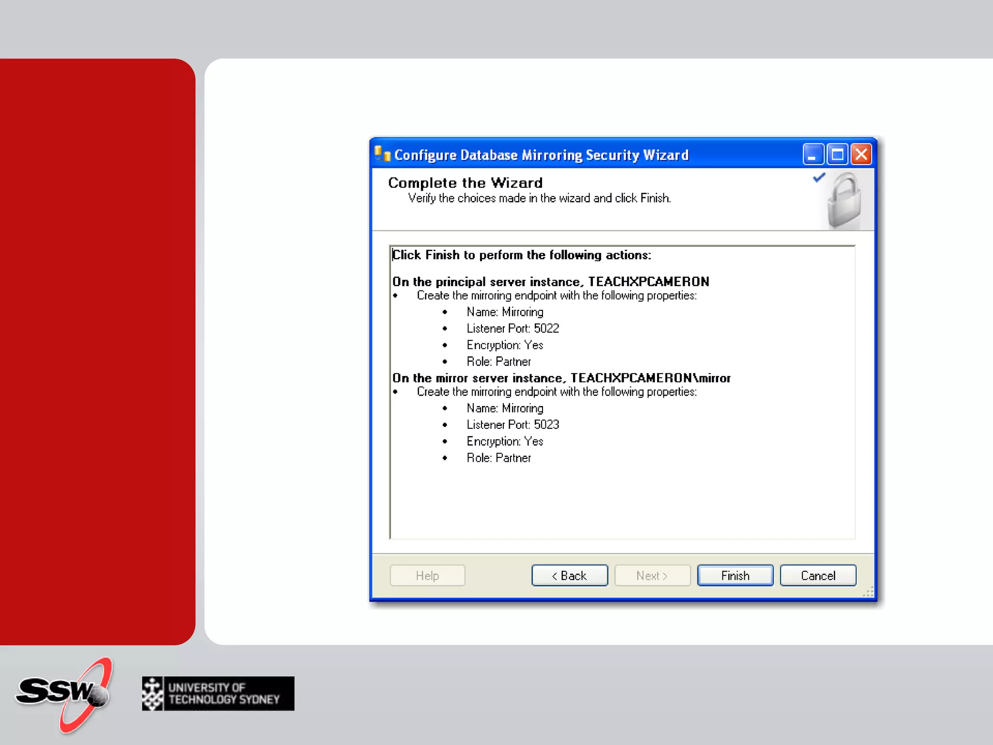 Using the Mirror Wizard