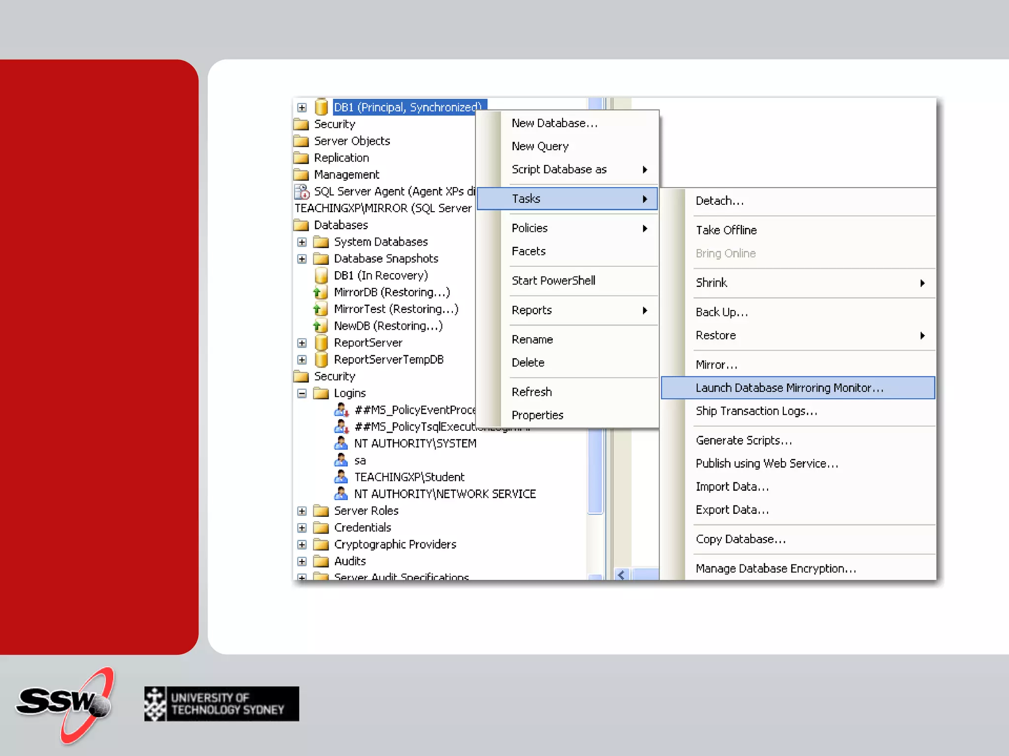 Mirror is configured