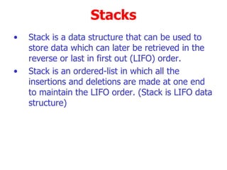 Stacks ,[object Object],[object Object]