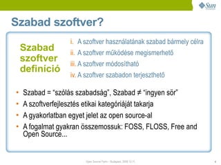 Sun presentation at Open Source Farm 2008