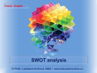 SWOT analysis
© PhDr. Ladislava Knihová, MBA – www.educationonline.cz
Czech - English
 