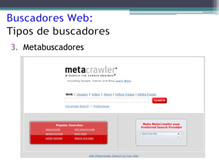 Tipos de buscadores