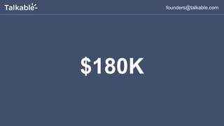 founders@talkable.com
$180K