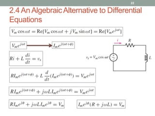 2.4An AlgebraicAlternative to Differential
Equations
22
 