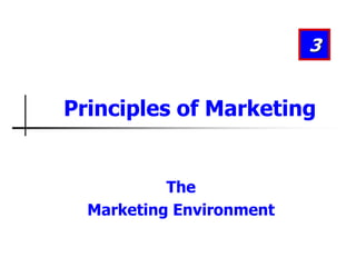 The
Marketing Environment
3
Principles of Marketing
 