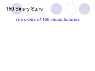 150 Binary Stars The orbits of 150 visual binaries 