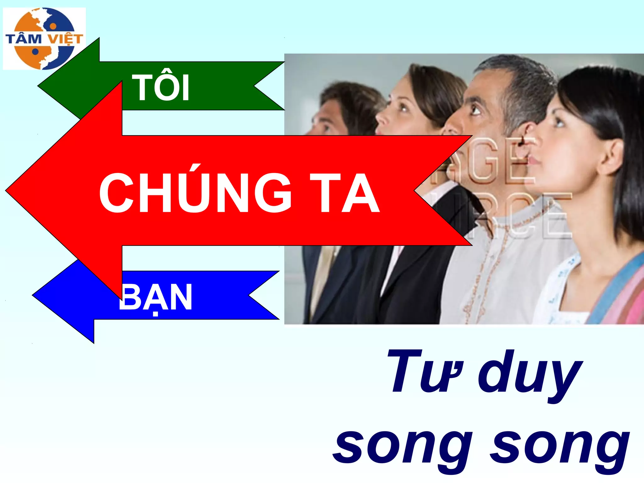 TÔI


CHÚNG TA
BẠN

       Tư duy
      song song
 
