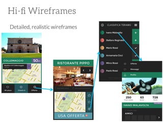 Hi-ﬁ Wireframes
Detailed, realistic wireframes

 
