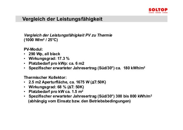 Solartechnik Thermische Contra Photovoltaische Nutzung Der Sonne