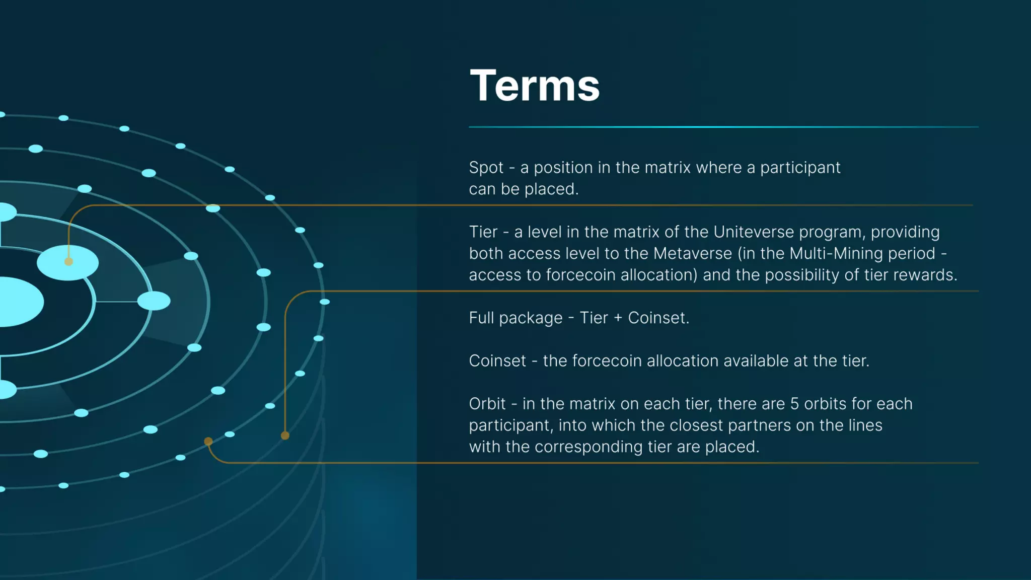Presentation on the Uniteverse Program of Meta Force - English