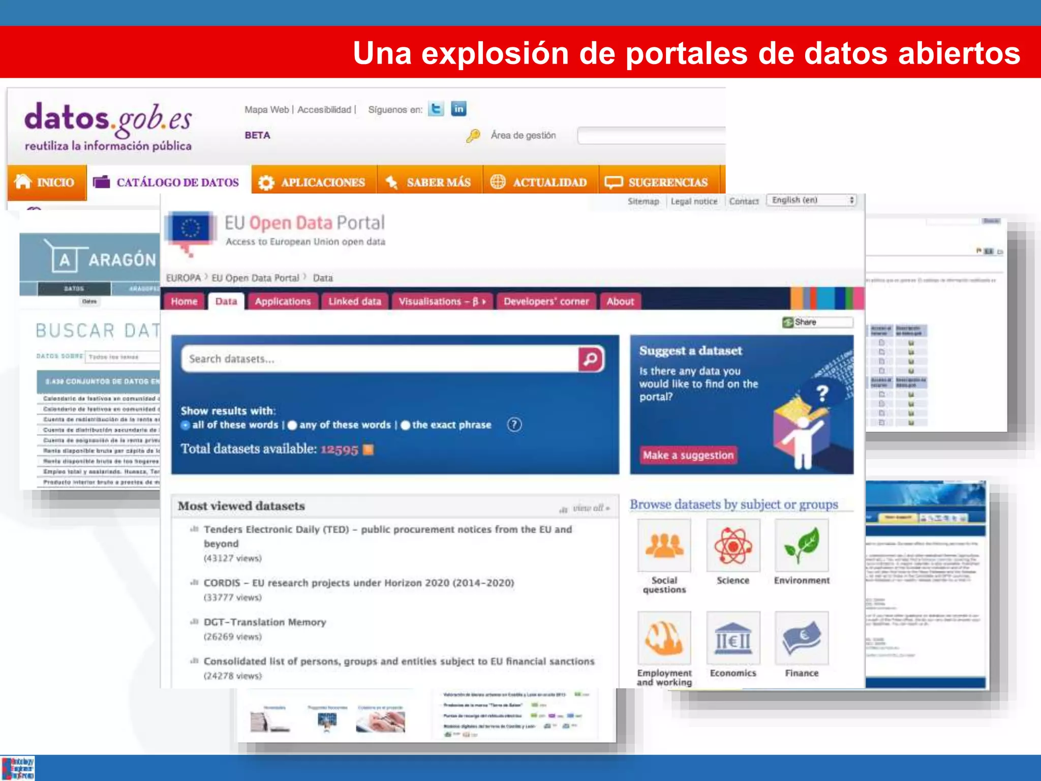 Una explosión de portales de datos abiertos
 