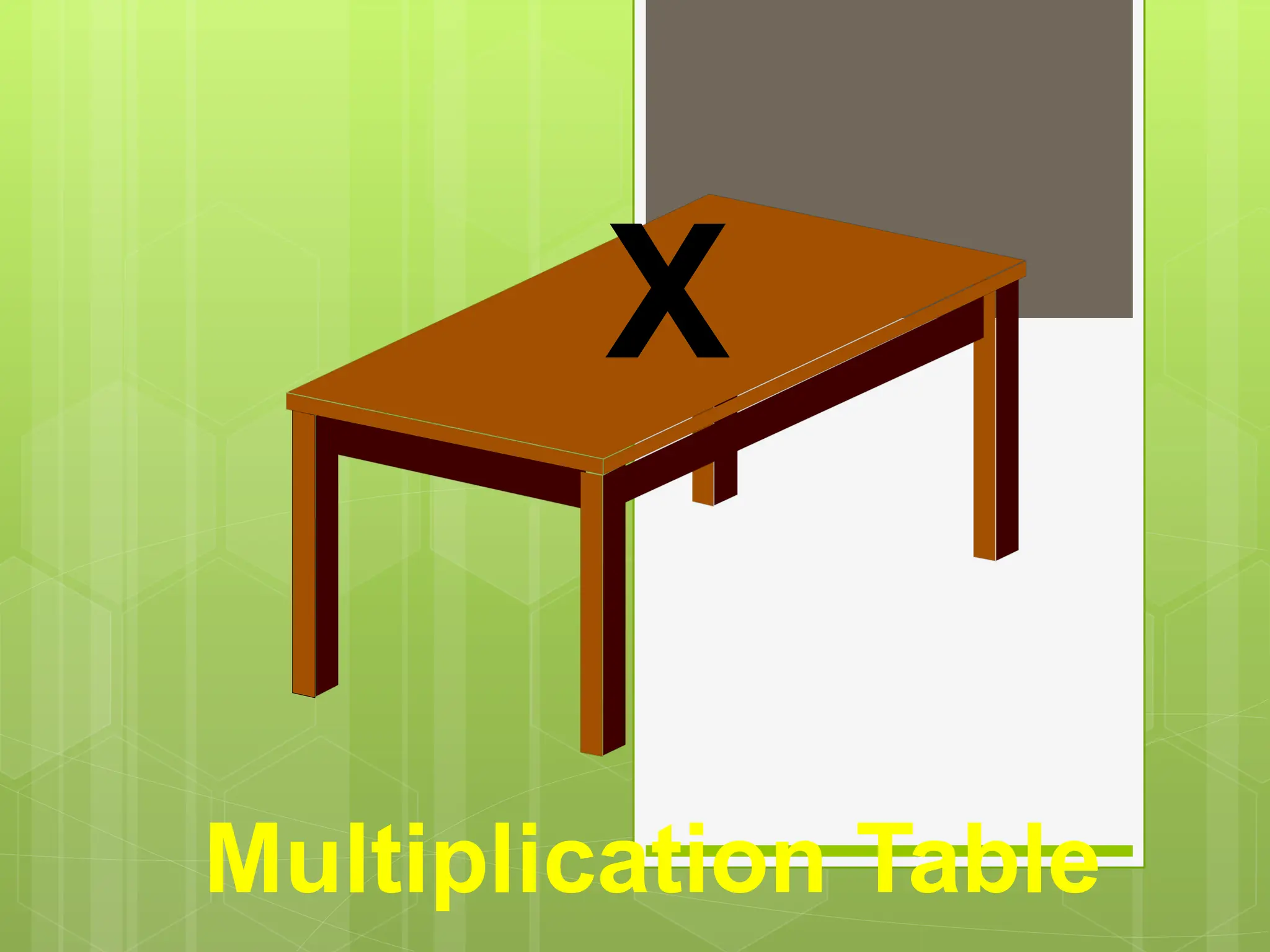 Multiplication Table
X
 