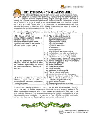 english kssr year 1 guide book | PDF