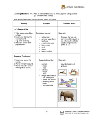 english kssr year 1 guide book | PDF