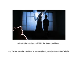 A.I. Artificial Intelligence (2001) dir. Steven Speilberg.



http://www.youtube.com/watch?feature=player_detailpage&v=lu4weTeDgfw
 