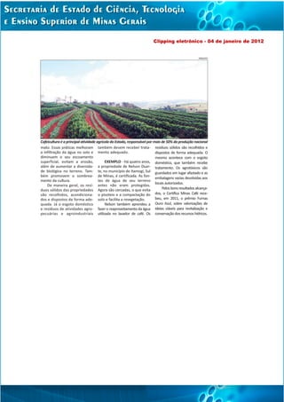 Clipping eletrônico - 04 de janeiro de 2012
 