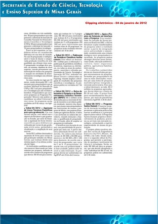 Clipping eletrônico - 04 de janeiro de 2012
 