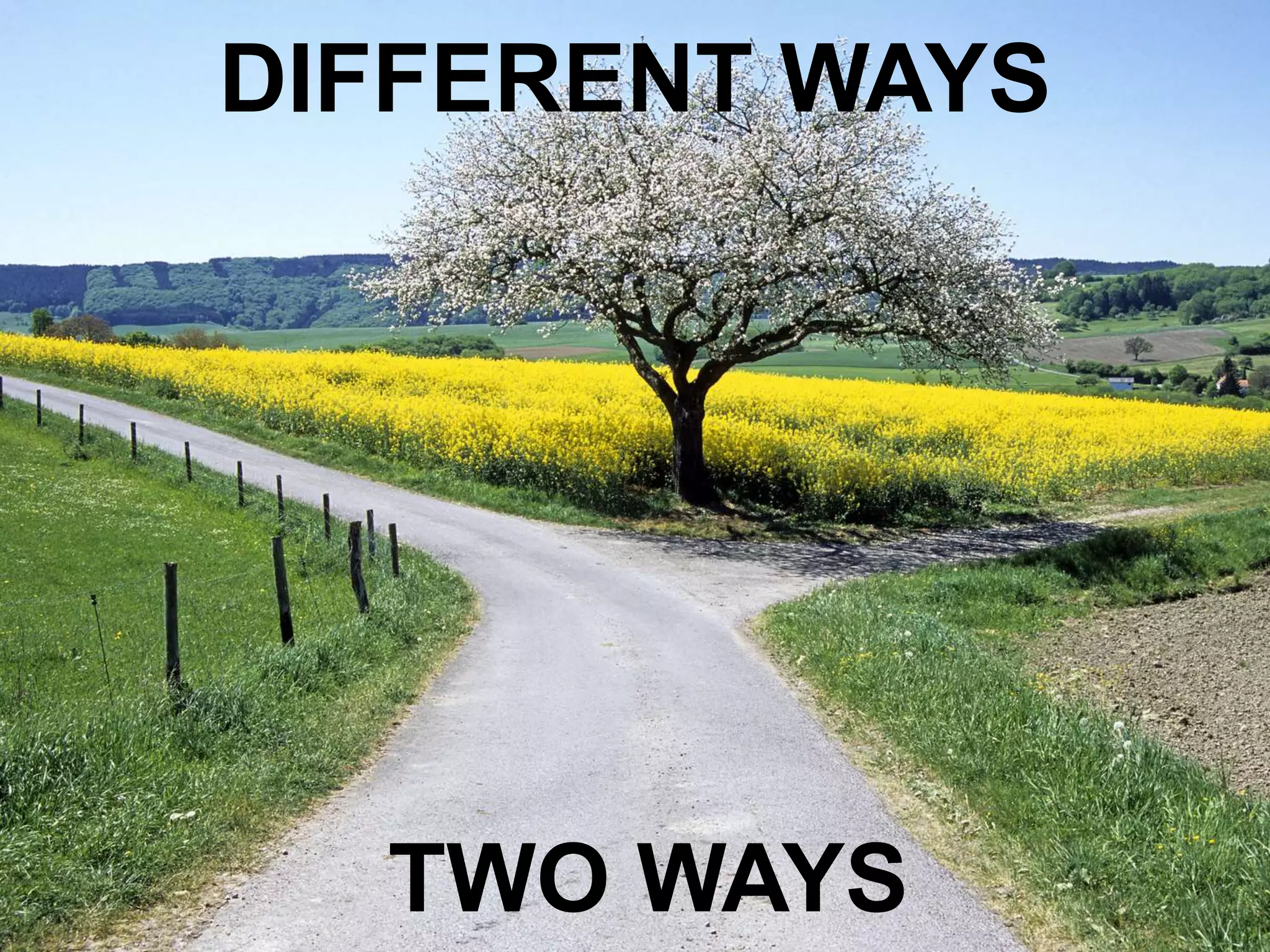 different ways – two ways | PPTX
