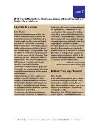 04-03-10 ATELMO. Guillermo Pickering en carta en el Diario Financiero p.10
Sección: Cartas al director
 