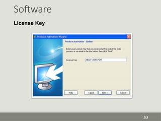 Software
53
License Key
 