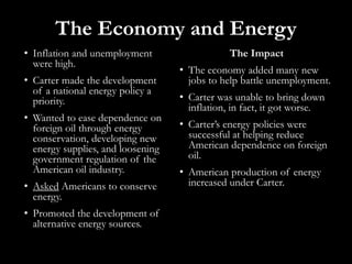What were President Carter’s solutions to the energy shortage?