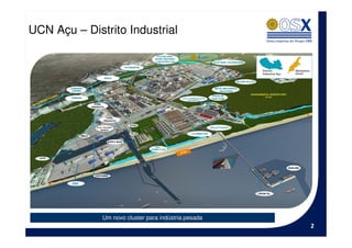 UCN Açu – Distrito Industrial




              Um novo cluster para indústria pesada
                                                      2
 