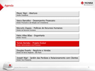 Apresentação Reunião Pública Anual 2013