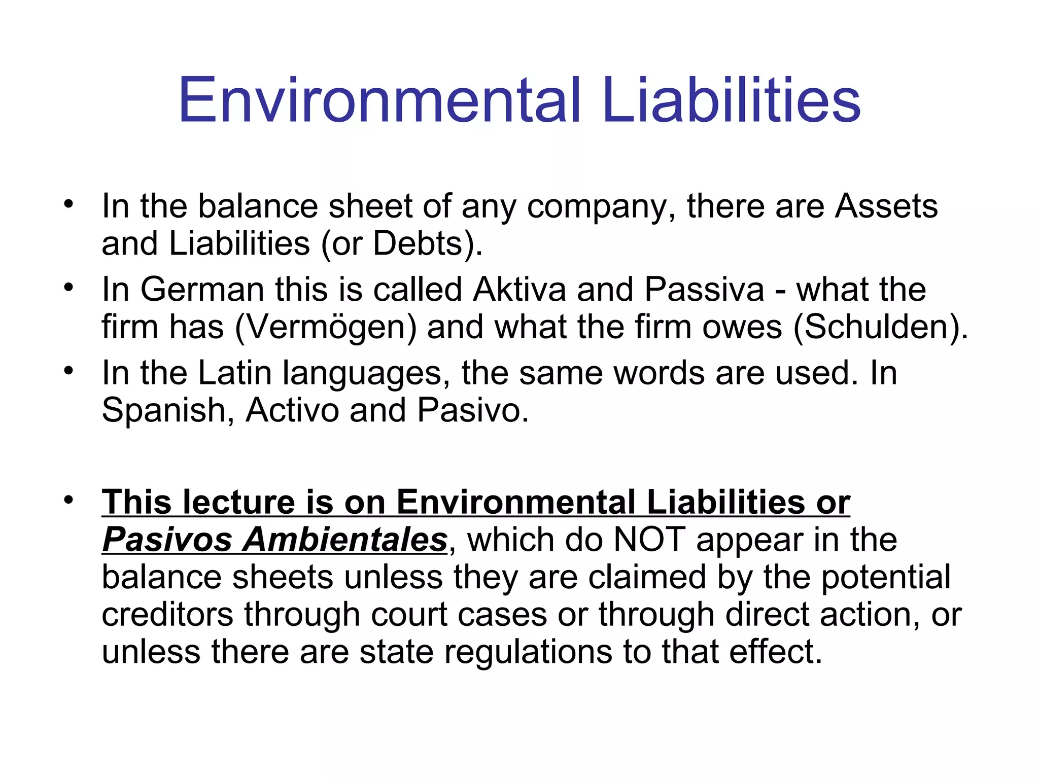 J. Martinez-Alier ENVIRONMENTAL LIABILITIES OF TRANSNATIONAL COMPANIES ...