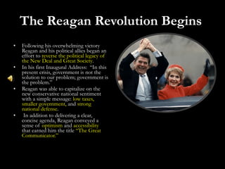 Reagan Devolution Reagan Revolution | PPT