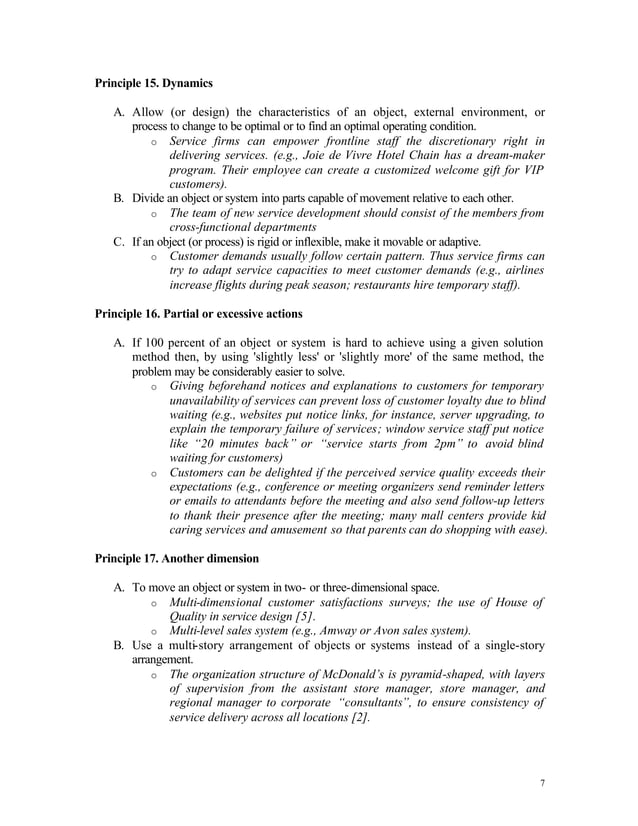 TRIZ 40 Principles of Contradiction | PDF