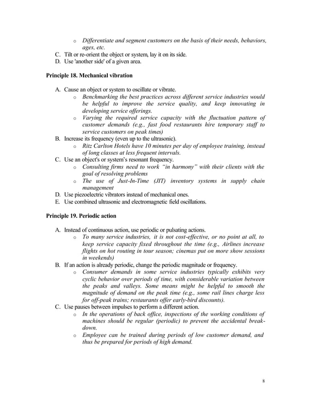 TRIZ 40 Principles of Contradiction | PDF