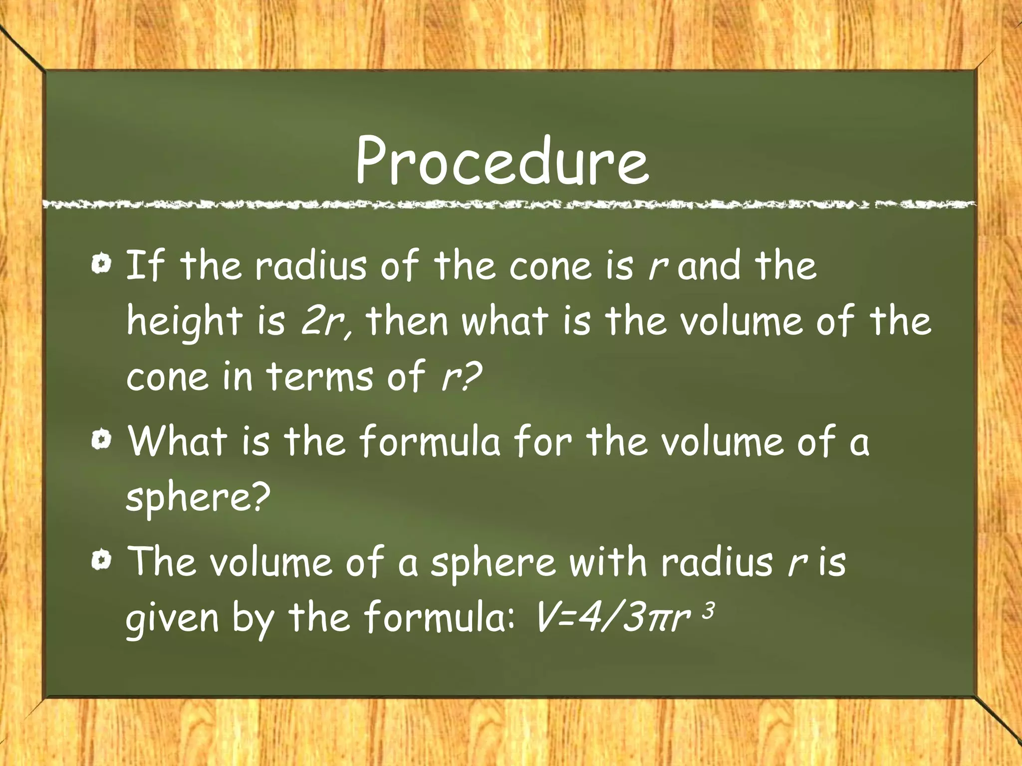 Volume of spheres | PPT