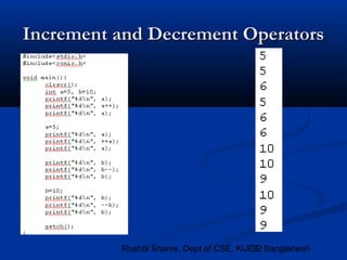 Lec 04. If-Else Statement / Increment and Decrement Operators | PPT
