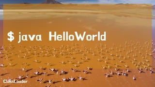 $ java HelloWorld 
ClassLoader 
 