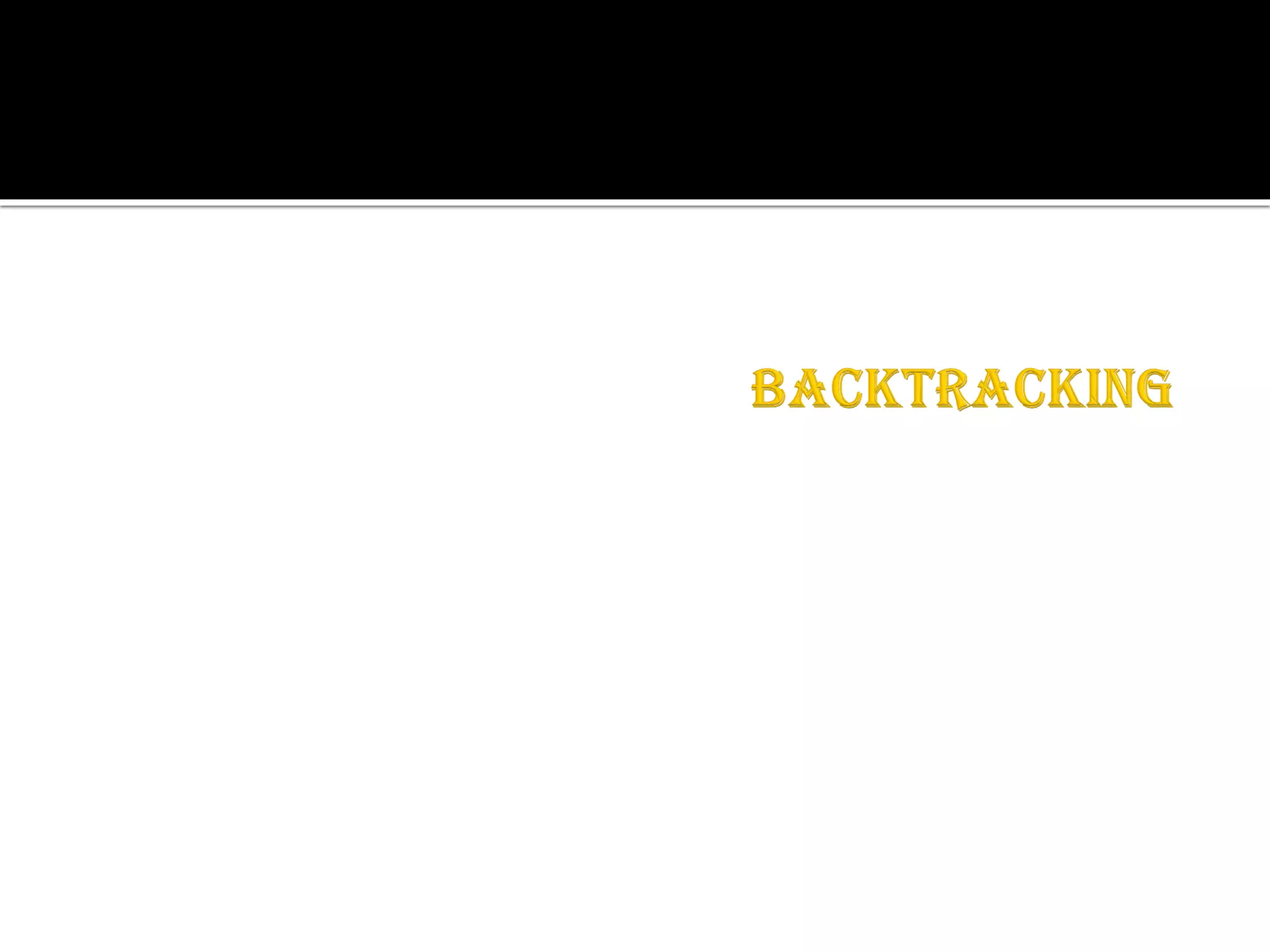 04. backtracking | PPT