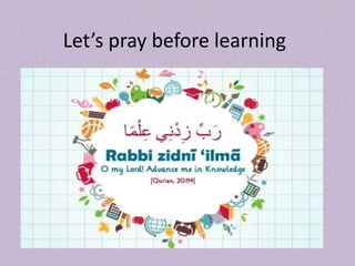 Let’s pray before learning 
 