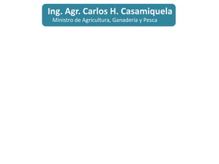 Ing. Agr. Carlos H. Casamiquela
Ministro de Agricultura, Ganadería y Pesca
 