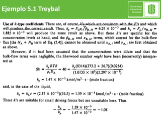 Ejemplo 5.1 Treybal
 