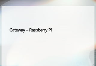 2
Gateway – Raspberry Pi
 
