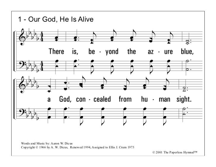 04 17 11 service our god he is alive sheet music
