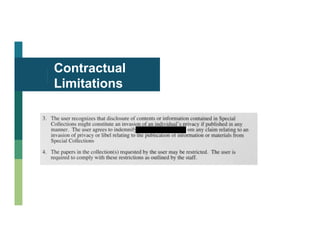 Contractual
Limitations
 
