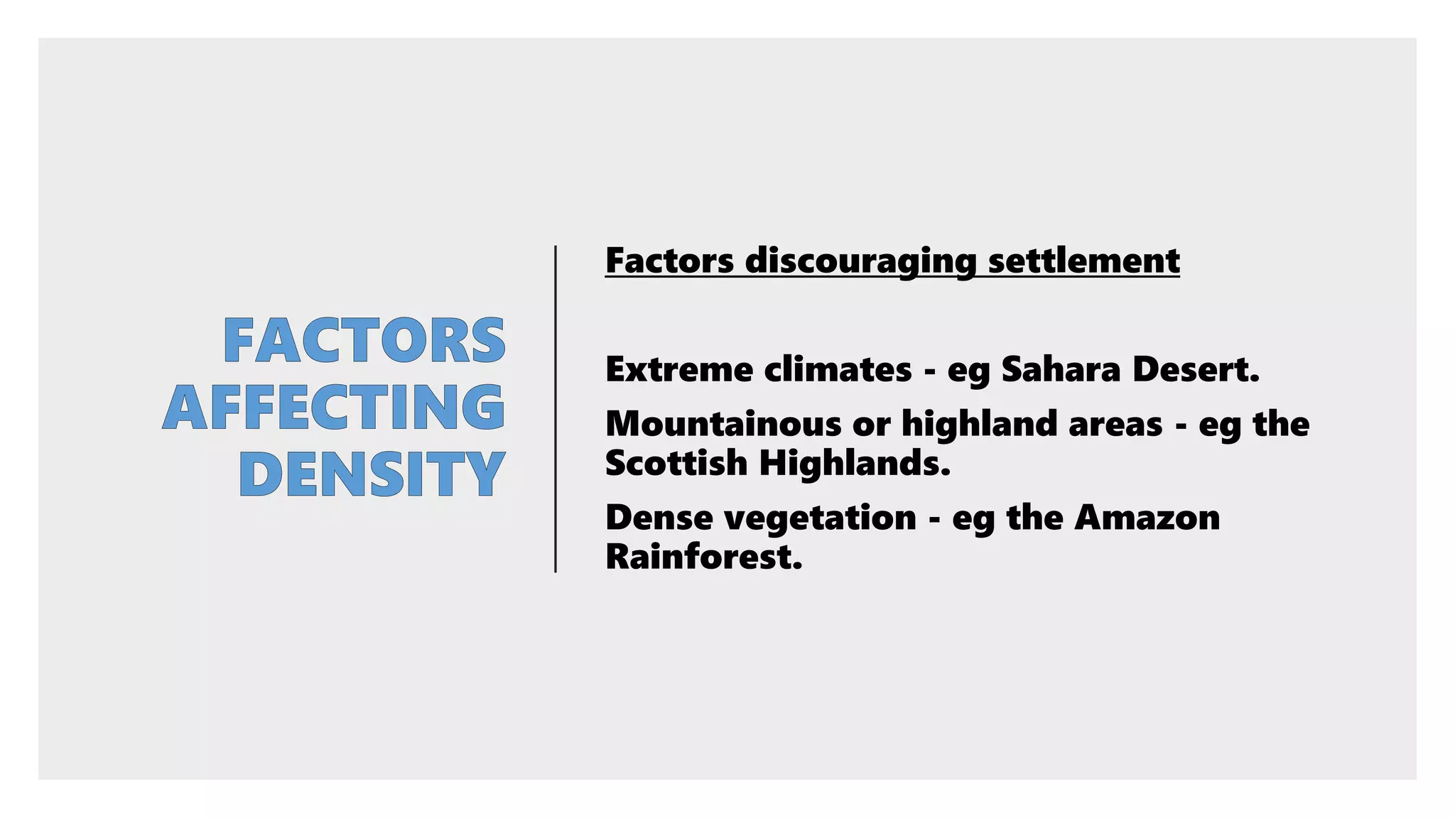 GEOGRAPHY IGCSE: POPULATION DENSITY AND DISTRIBUTION | PPTX