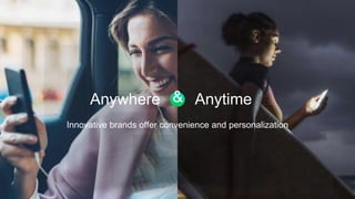 Anywhere & Anytime
Innovative brands offer convenience and personalization
 