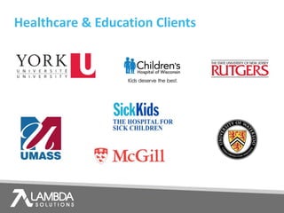 Healthcare & Education Clients
 