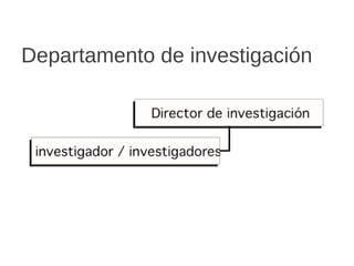 Departamento de investigación
 