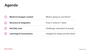 CONSUMER HEALTH
Agenda
Market & shopper context What’s going on out there?
Structure & integration From 3 units to 1 team
Hot Sale case Challenge, execution & results
Learnings & Conclusions Insights for today and the future
1
2
3
4
 