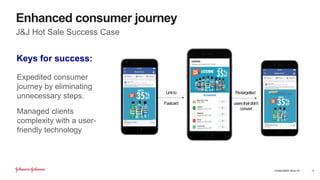 CONSUMER HEALTH
Expedited consumer
journey by eliminating
unnecessary steps.
Managed clients
complexity with a user-
friendly technology
Enhanced consumer journey
J&J Hot Sale Success Case
8
Linkto
Fastcard
Re-targetted
usersthatdidn’t
convert
Keys for success:
 